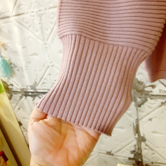 CYRUS MAUSHA BALLET PINK COTTAGECORE CABLE KNIT LIGHTWEIGHT KNIT TOP SZ 3X - Picture 2 of 6